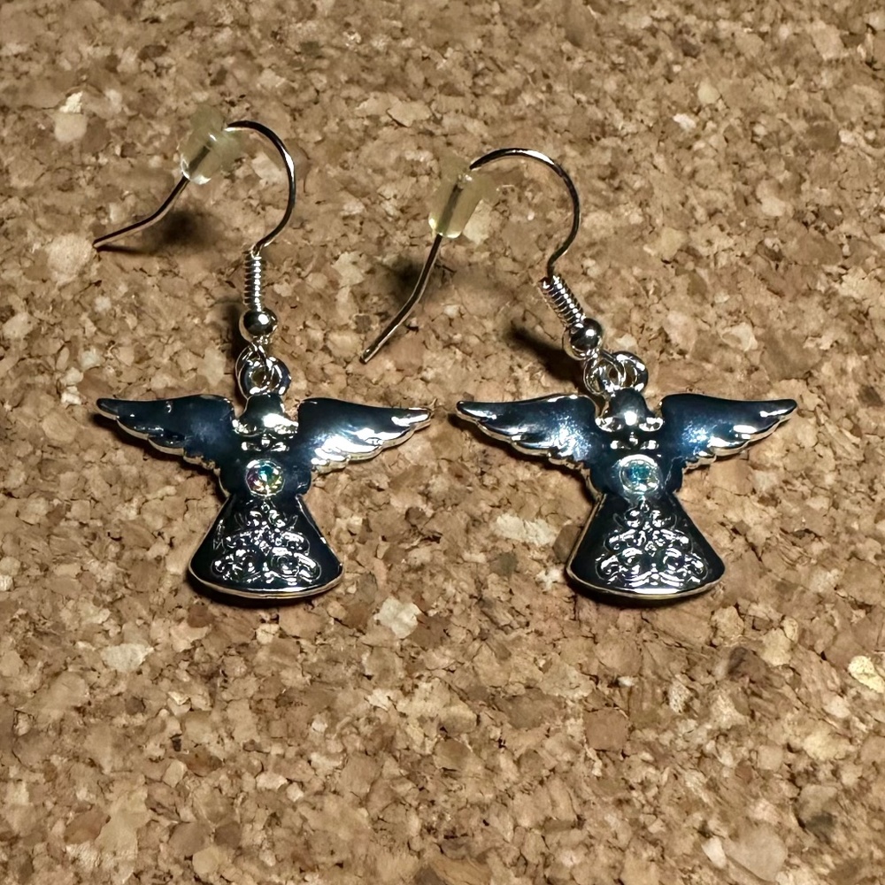 Silver Angel Earrings
